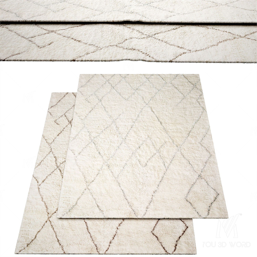 LUMINA SKETCHED HAND-KNOTTED WOOL SHAG RUG